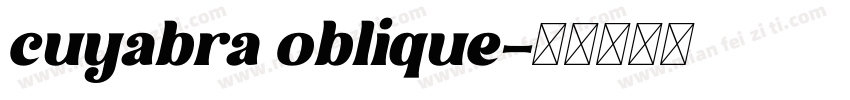 cuyabra oblique字体转换